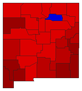 1950 New Mexico County Map of General Election Results for State Auditor