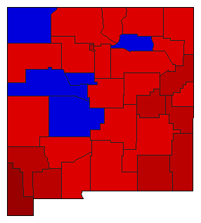 1956 New Mexico County Map of General Election Results for State Auditor