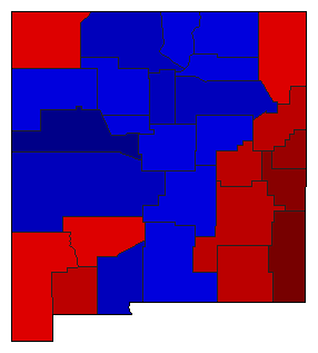 1918 New Mexico County Map of General Election Results for Senator