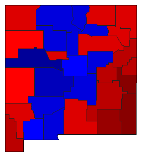 1924 New Mexico County Map of General Election Results for Senator