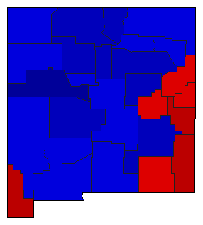 1928 New Mexico County Map of General Election Results for Senator