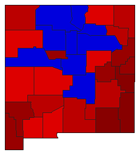 1930 New Mexico County Map of General Election Results for Senator