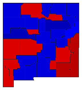 1934 New Mexico County Map of General Election Results for Senator