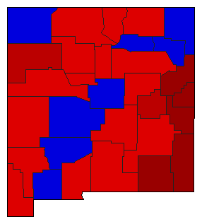 1940 New Mexico County Map of General Election Results for Senator