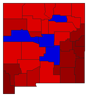 1942 New Mexico County Map of General Election Results for Senator