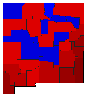 1948 New Mexico County Map of General Election Results for Senator