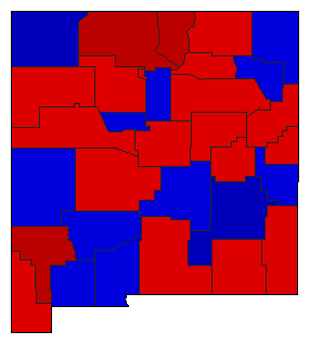1952 New Mexico County Map of General Election Results for Senator