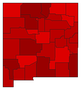 1958 New Mexico County Map of General Election Results for Senator