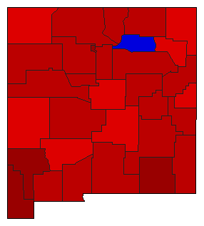 1960 New Mexico County Map of General Election Results for Senator