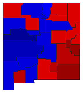 1916 New Mexico County Map of General Election Results for Governor