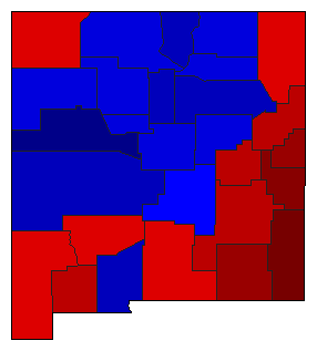 1918 New Mexico County Map of General Election Results for Governor