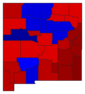 1922 New Mexico County Map of General Election Results for Governor