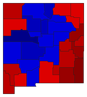 1924 New Mexico County Map of General Election Results for Governor