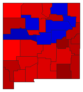 1932 New Mexico County Map of General Election Results for Governor
