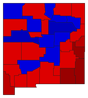 1934 New Mexico County Map of General Election Results for Governor