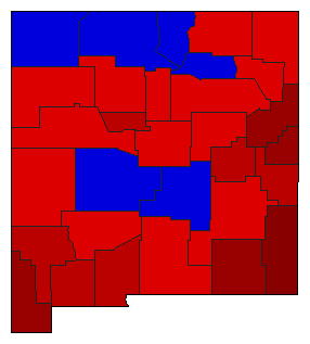 1936 New Mexico County Map of General Election Results for Governor