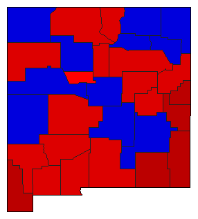 1938 New Mexico County Map of General Election Results for Governor