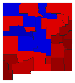 1942 New Mexico County Map of General Election Results for Governor