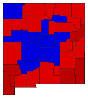 1946 New Mexico County Map of General Election Results for Governor