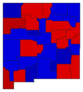 1950 New Mexico County Map of General Election Results for Governor