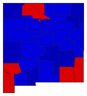 1952 New Mexico County Map of General Election Results for Governor