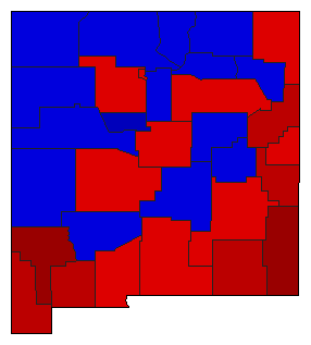 1958 New Mexico County Map of General Election Results for Governor
