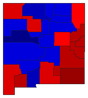 1916 New Mexico County Map of General Election Results for Lt. Governor