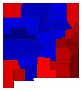 1918 New Mexico County Map of General Election Results for Lt. Governor