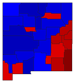 1920 New Mexico County Map of General Election Results for Lt. Governor