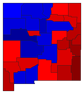 1924 New Mexico County Map of General Election Results for Lt. Governor