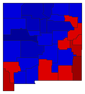 1928 New Mexico County Map of General Election Results for Lt. Governor