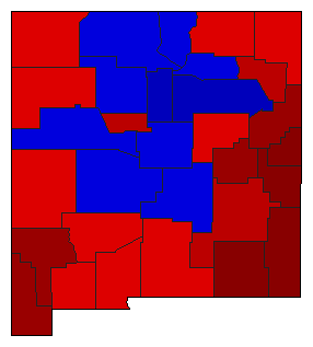 1930 New Mexico County Map of General Election Results for Lt. Governor