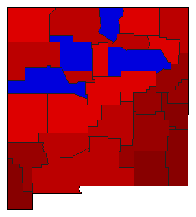 1932 New Mexico County Map of General Election Results for Lt. Governor