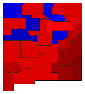 1934 New Mexico County Map of General Election Results for Lt. Governor