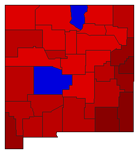 1936 New Mexico County Map of General Election Results for Lt. Governor