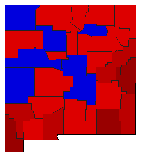 1938 New Mexico County Map of General Election Results for Lt. Governor