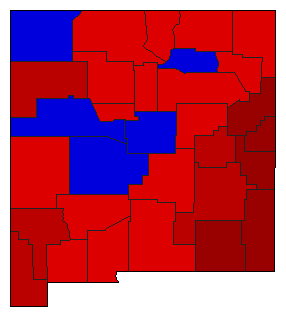 1940 New Mexico County Map of General Election Results for Lt. Governor