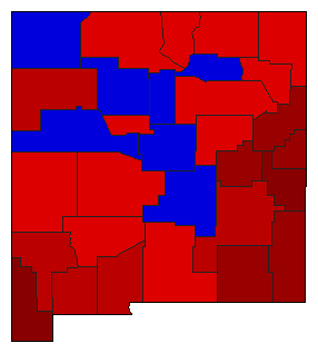 1942 New Mexico County Map of General Election Results for Lt. Governor