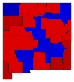 1950 New Mexico County Map of General Election Results for Lt. Governor