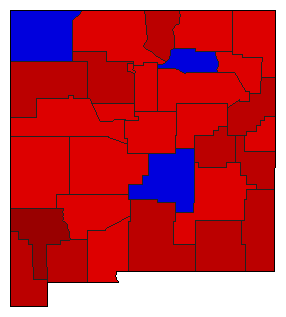 1954 New Mexico County Map of General Election Results for Lt. Governor