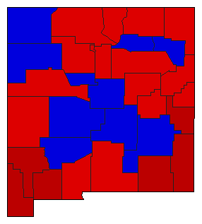 1956 New Mexico County Map of General Election Results for Lt. Governor