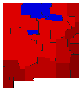 1958 New Mexico County Map of General Election Results for Lt. Governor