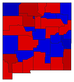 1960 New Mexico County Map of General Election Results for Lt. Governor
