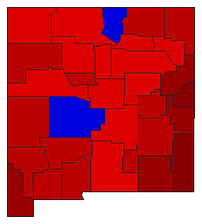 1936 New Mexico County Map of General Election Results for Secretary of State