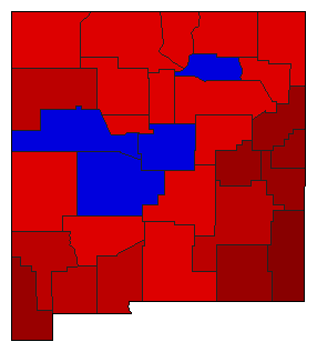 1940 New Mexico County Map of General Election Results for Secretary of State