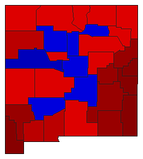 1942 New Mexico County Map of General Election Results for Secretary of State