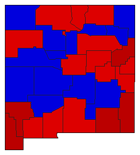 1952 New Mexico County Map of General Election Results for Secretary of State