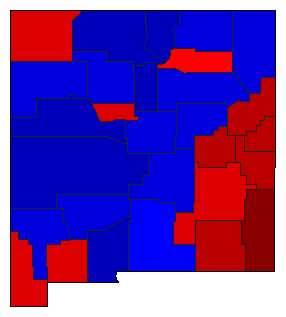 1920 New Mexico County Map of General Election Results for State Treasurer