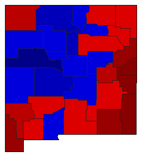 1926 New Mexico County Map of General Election Results for State Treasurer