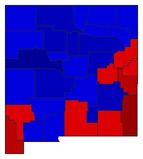 1928 New Mexico County Map of General Election Results for State Treasurer